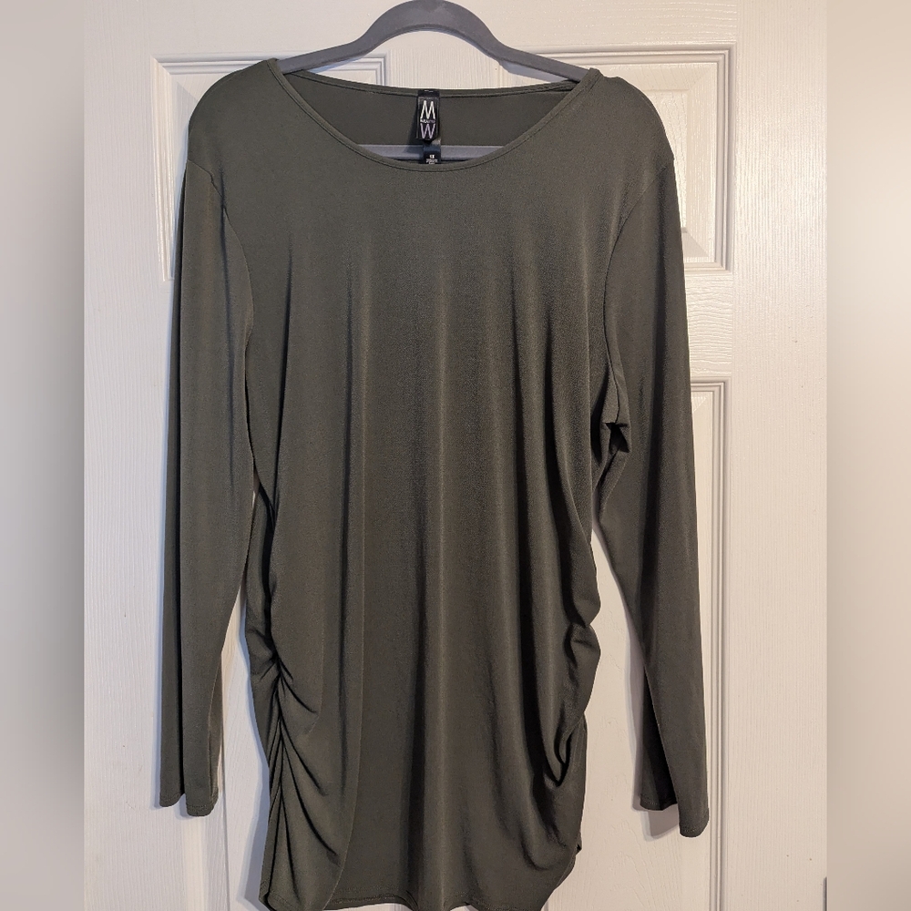 MarlaWynne Olive Long Sleeve Top